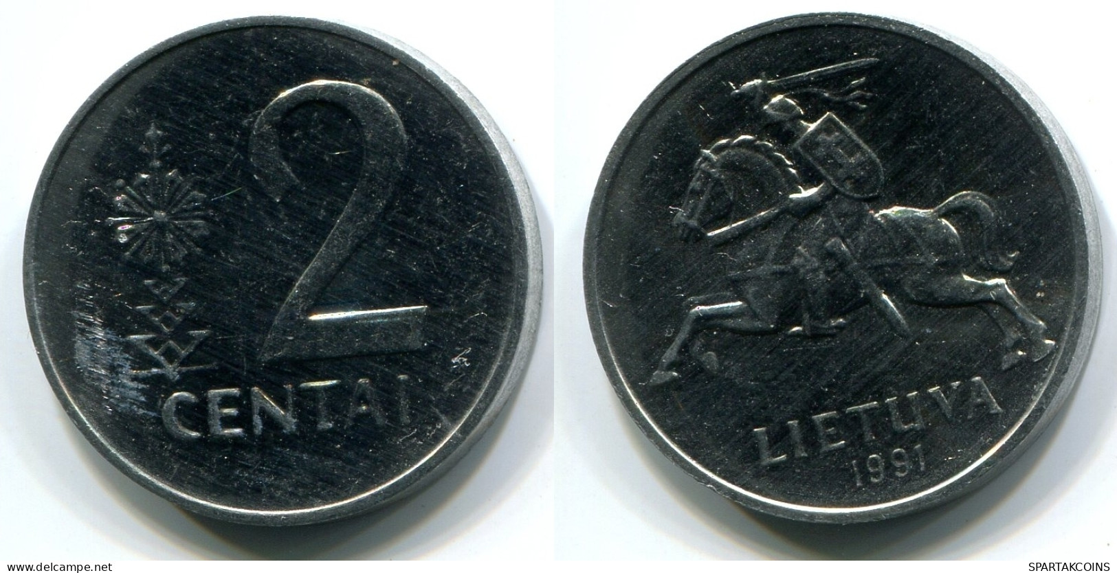 2 CENTAI 1991 LITHUANIA UNC Coin #W10808.U - Lituanie