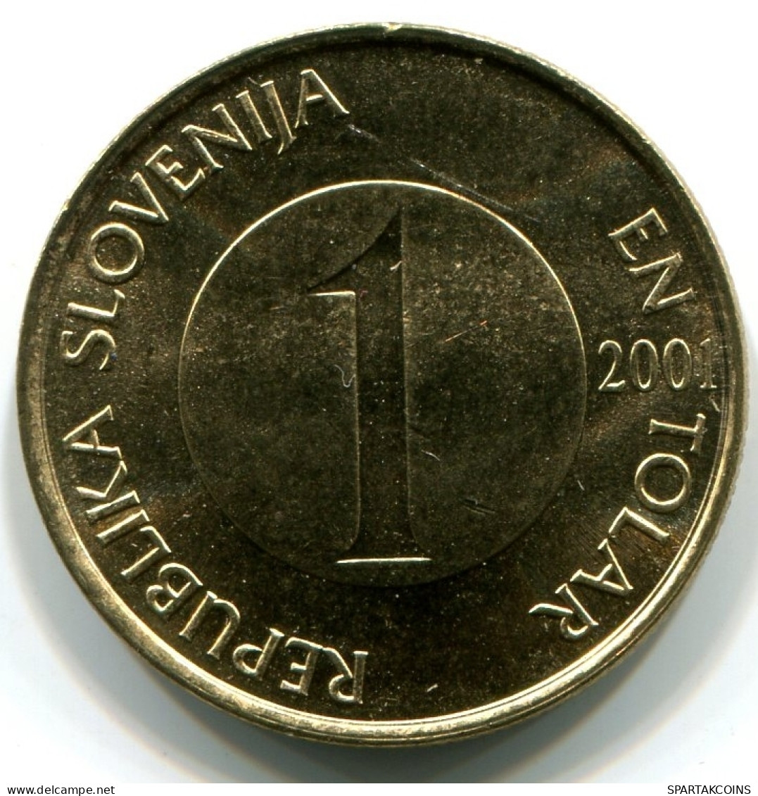 1 TOLAR 2001 SLOVENIA UNC Fish Coin #W11302.U - Slovenia