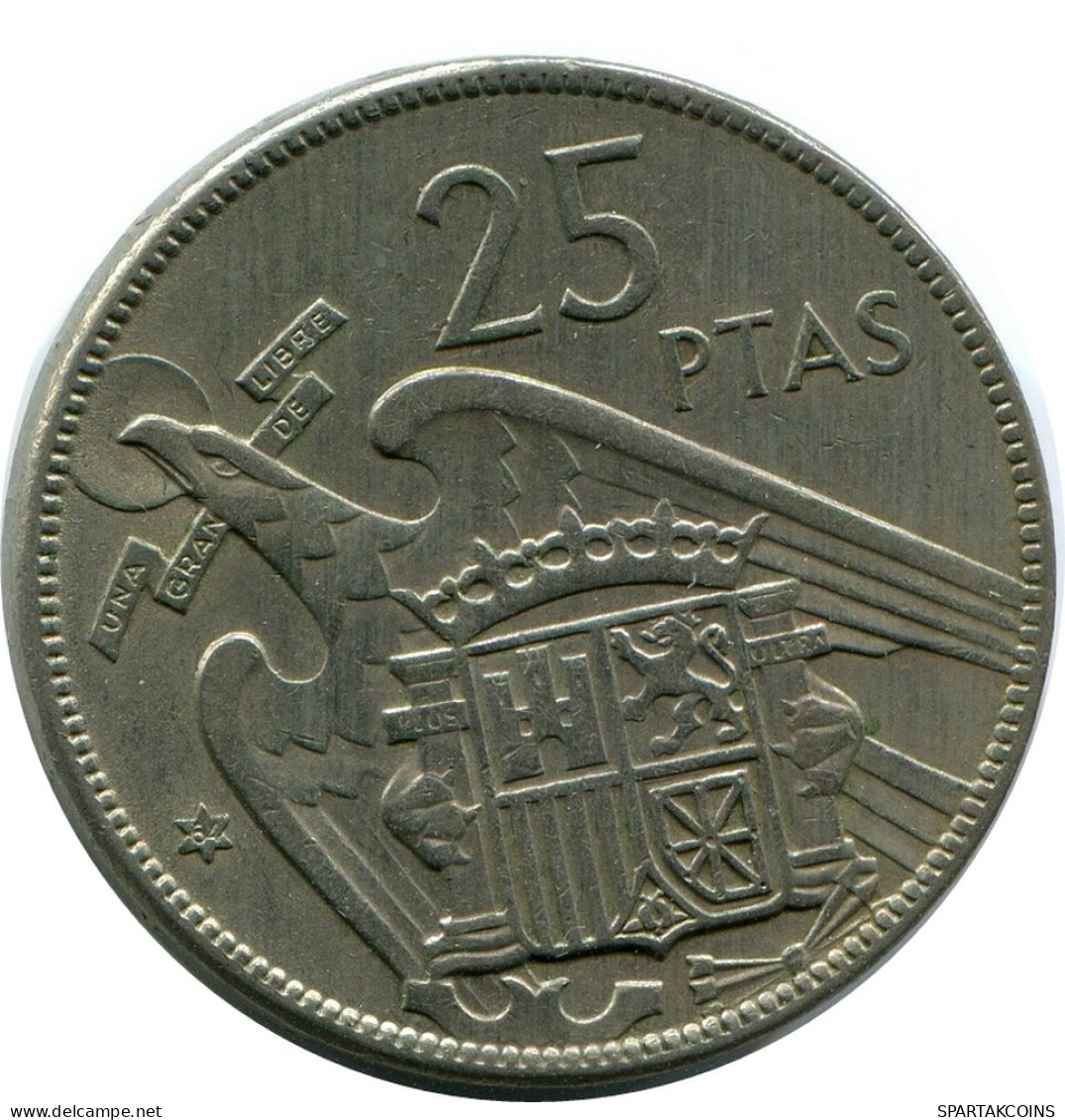 25 PESETAS 1957 SPAIN Coin #AR182.U - 25 Pesetas