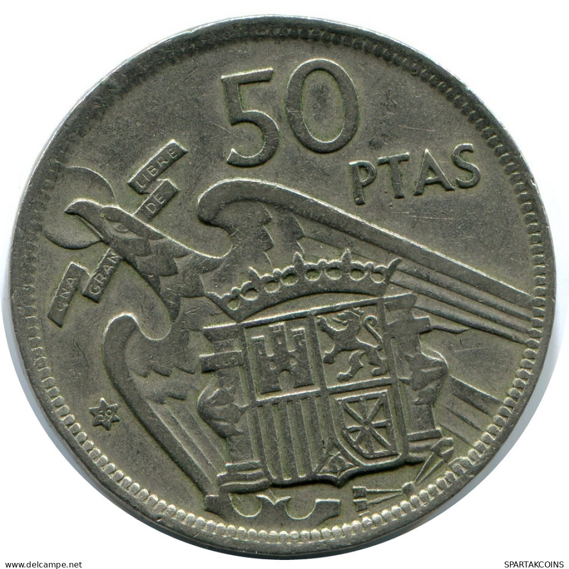 50 PESETAS 1957 ESPAÑA SPAIN Francisco Franco Moneda #AZ138.E - 50 Peseta