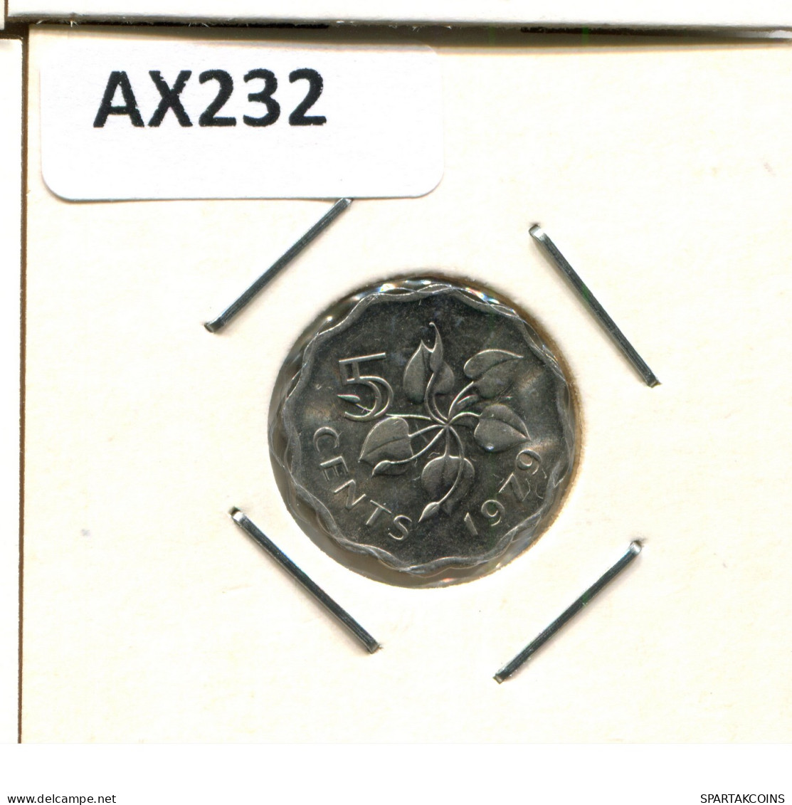 5 CENTS 1979 SWAZILANDIA SWAZILAND Moneda #AX232.E - Swaziland