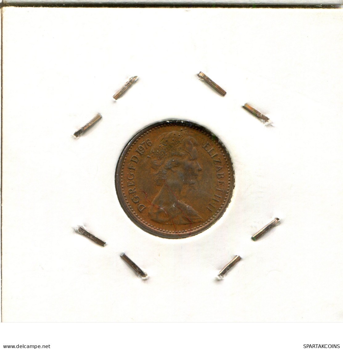 HALF PENNY 1976 UK GBAN BRETAÑA GREAT BRITAIN Moneda #AW169.E - 1/2 Penny & 1/2 New Penny