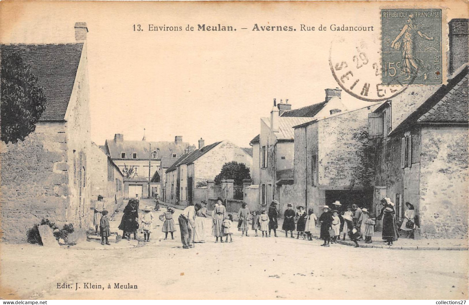 95-AVERNES- ENVIRONS DE MEULAN- RUE DE GADANCOURT - Avernes