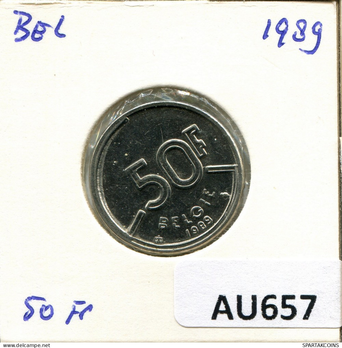 50 FRANCS 1989 DUTCH Text BÉLGICA BELGIUM Moneda #AU657.E - 50 Francs