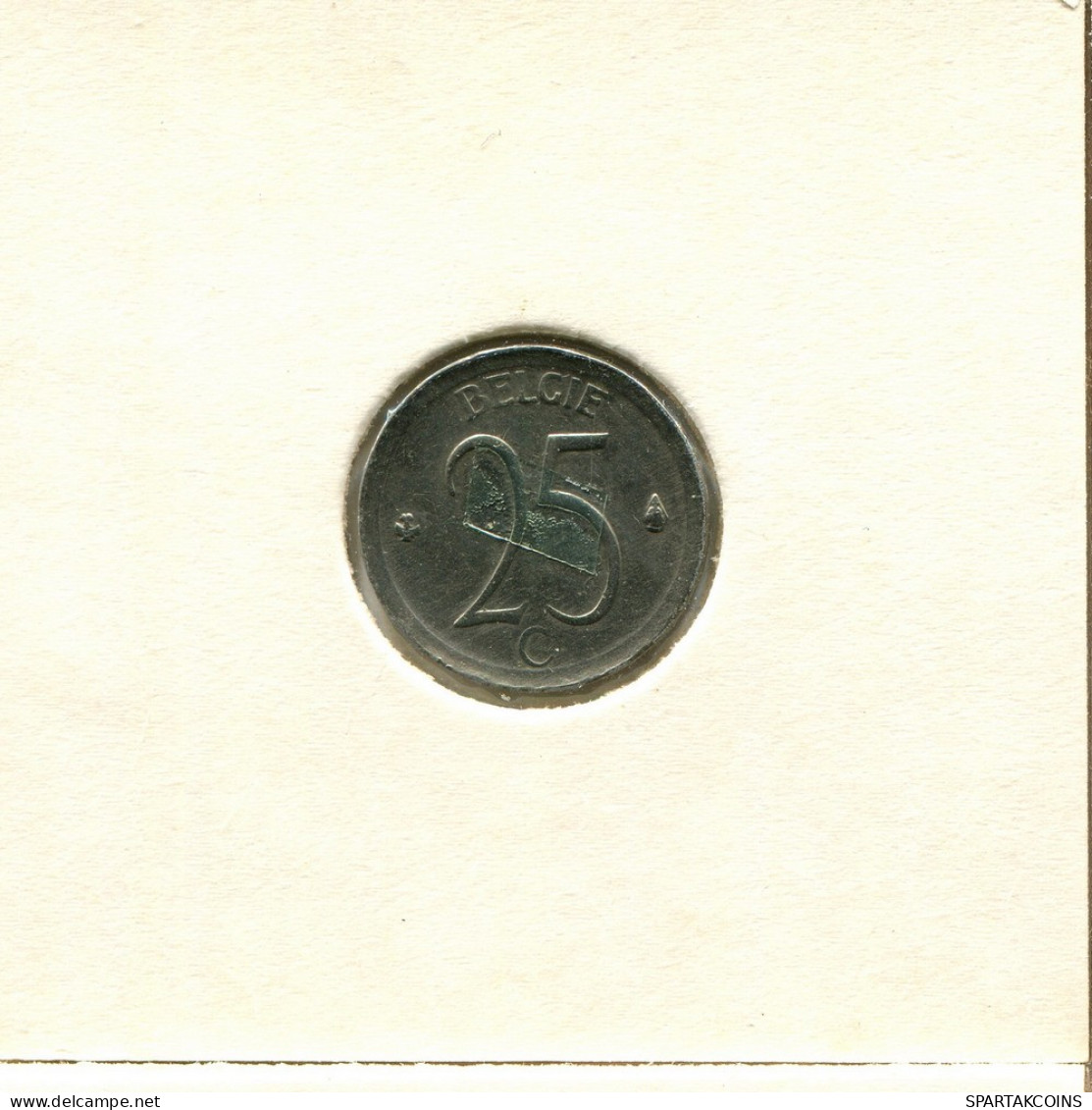 25 CENTIMES 1966 DUTCH Text BÉLGICA BELGIUM Moneda #BB153.E - 25 Cent