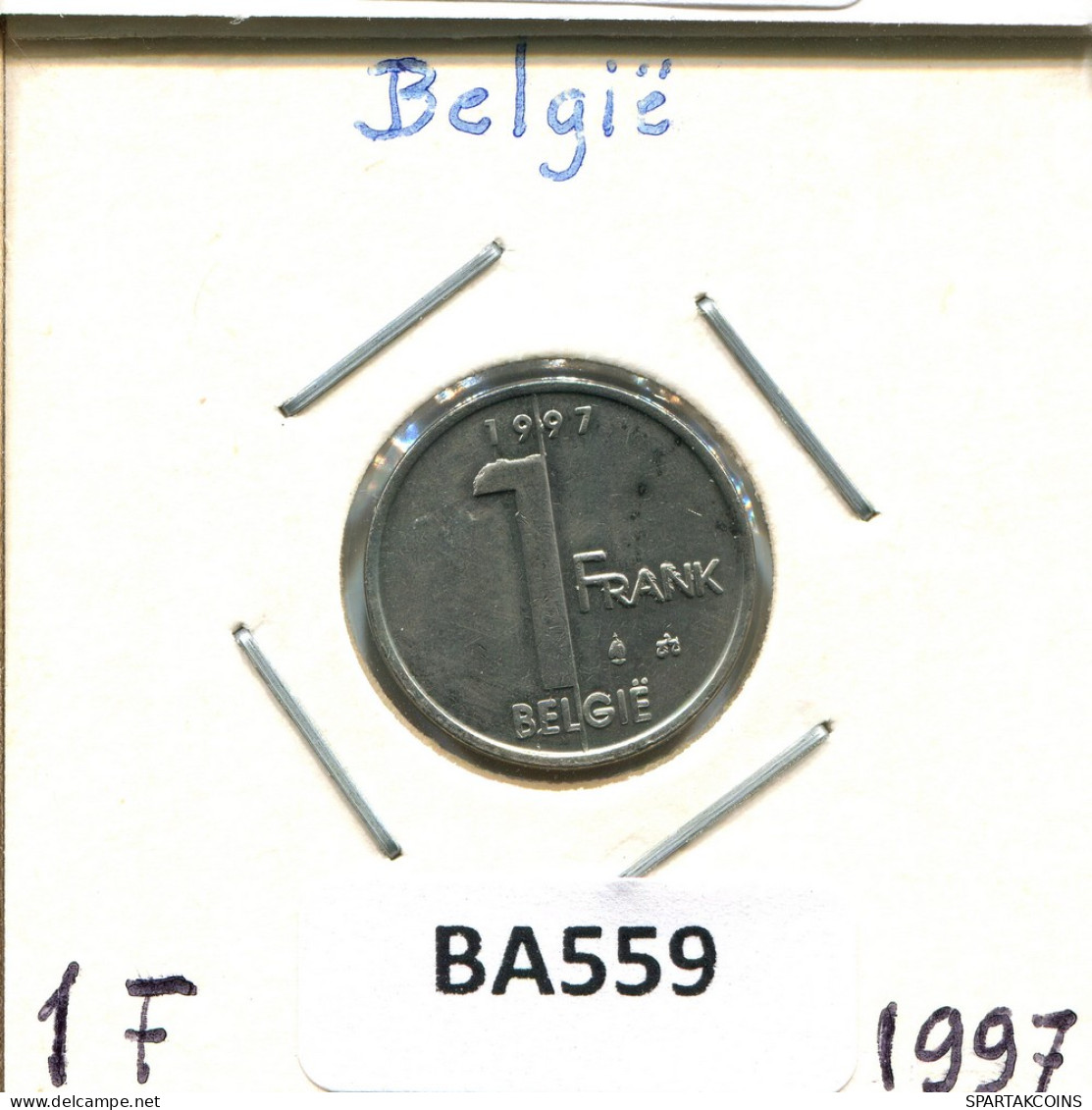 1 FRANC 1997 DUTCH Text BÉLGICA BELGIUM Moneda #BA559.E - 1 Frank