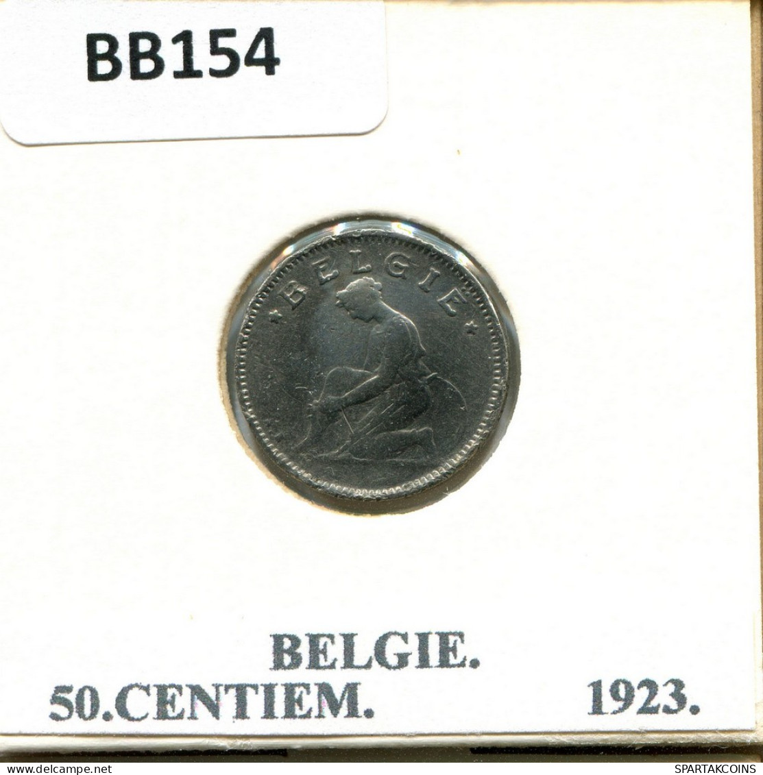 50 CENTIMES 1923 DUTCH Text BÉLGICA BELGIUM Moneda #BB154.E - 50 Cents