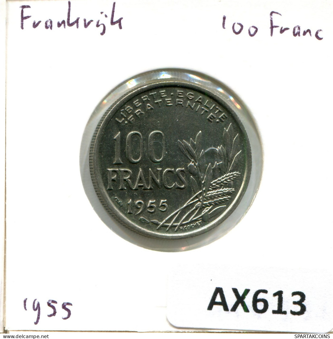 100 FRANCS 1955 FRANCIA FRANCE Moneda #AX613.E - 100 Francs