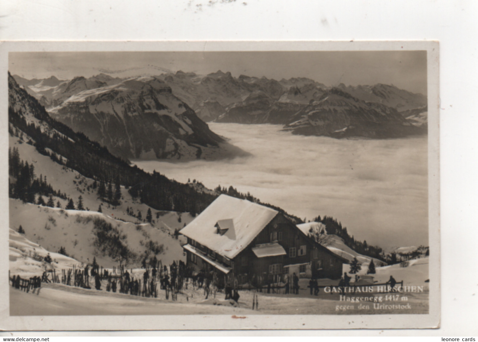 Cpa.Suisse.Isenthal.Gasthaus Hirschen.Haggenegg.Uriroststock.1932 - Isenthal