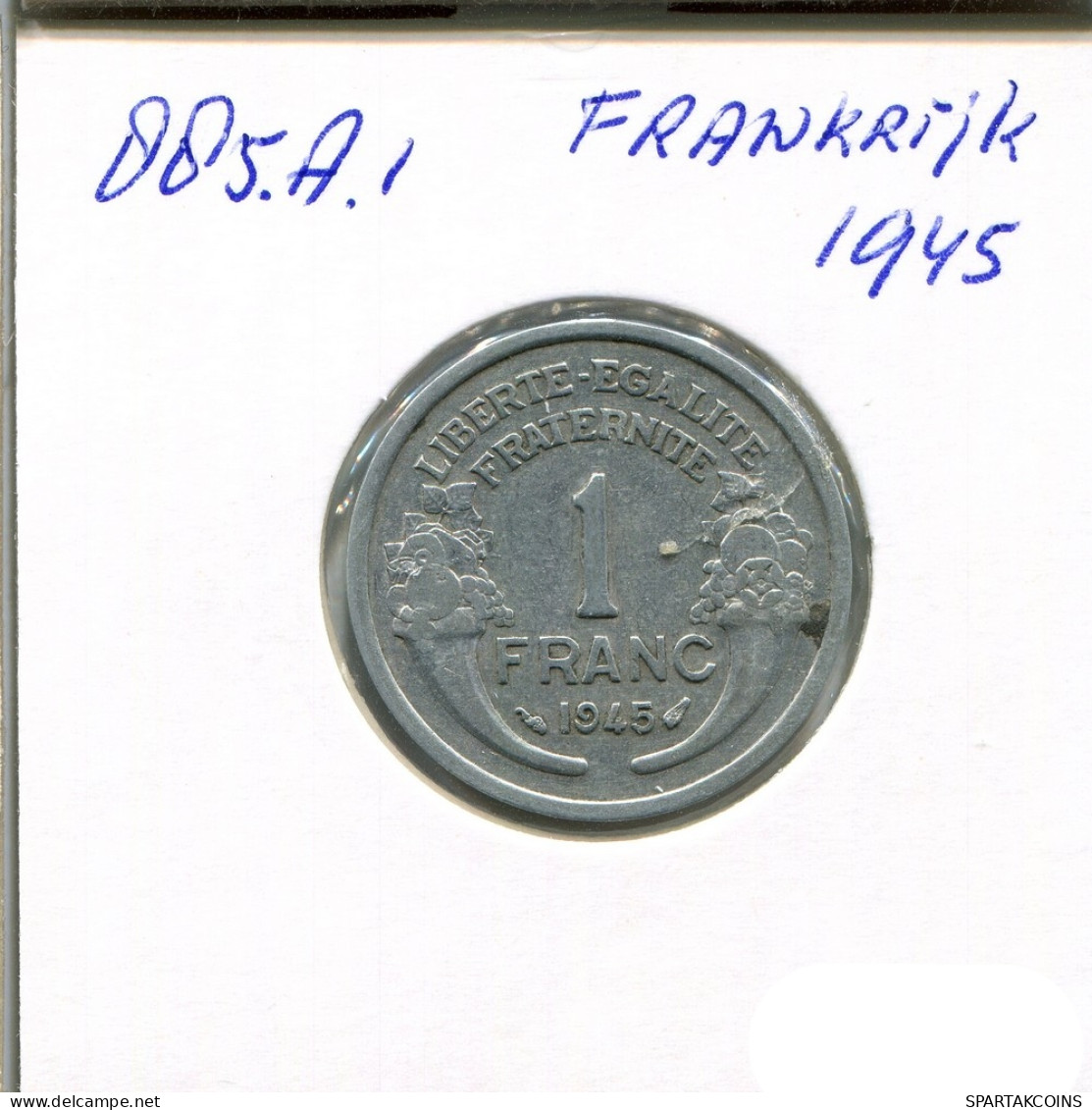 1 FRANC 1945 C FRANKREICH FRANCE Französisch Münze #AN285.D - 1 Franc