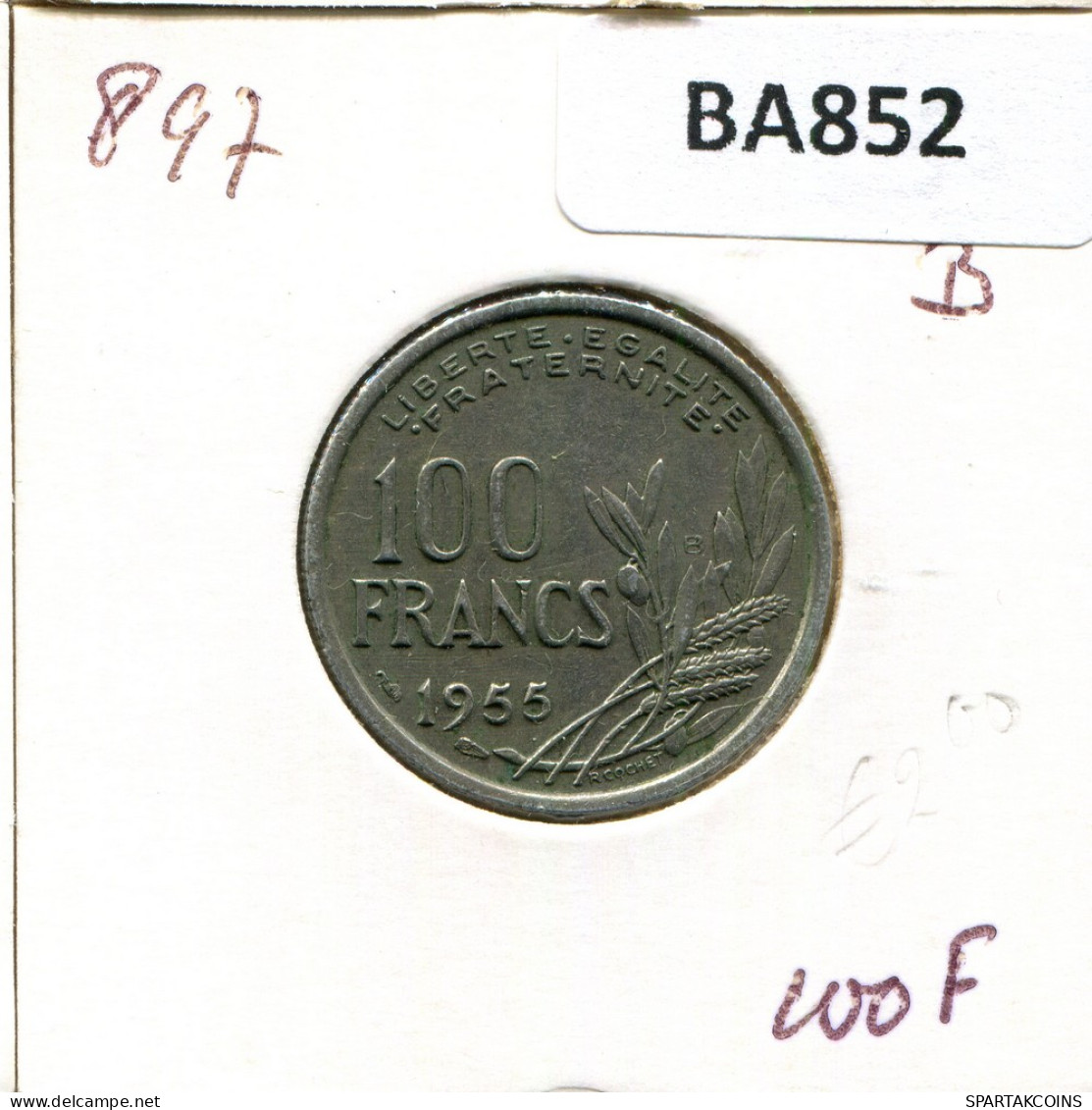 100 FRANCS 1955 FRANKREICH FRANCE Französisch Münze #BA852.D - 100 Francs