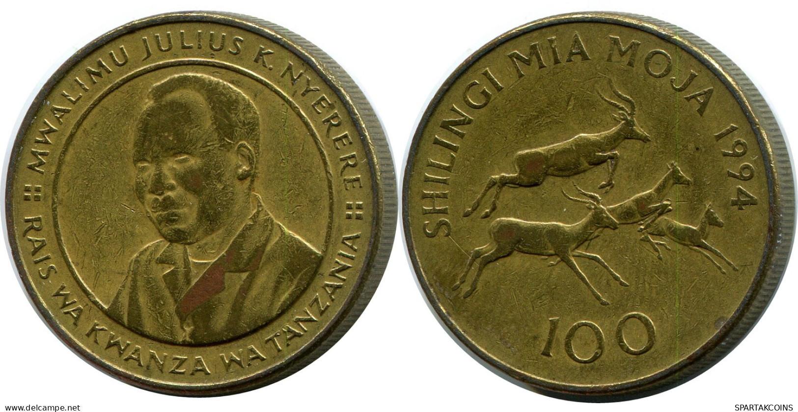 100 SHILLINGI 1994 TANSANIA TANZANIA Münze #AP946.D - Tanzanie