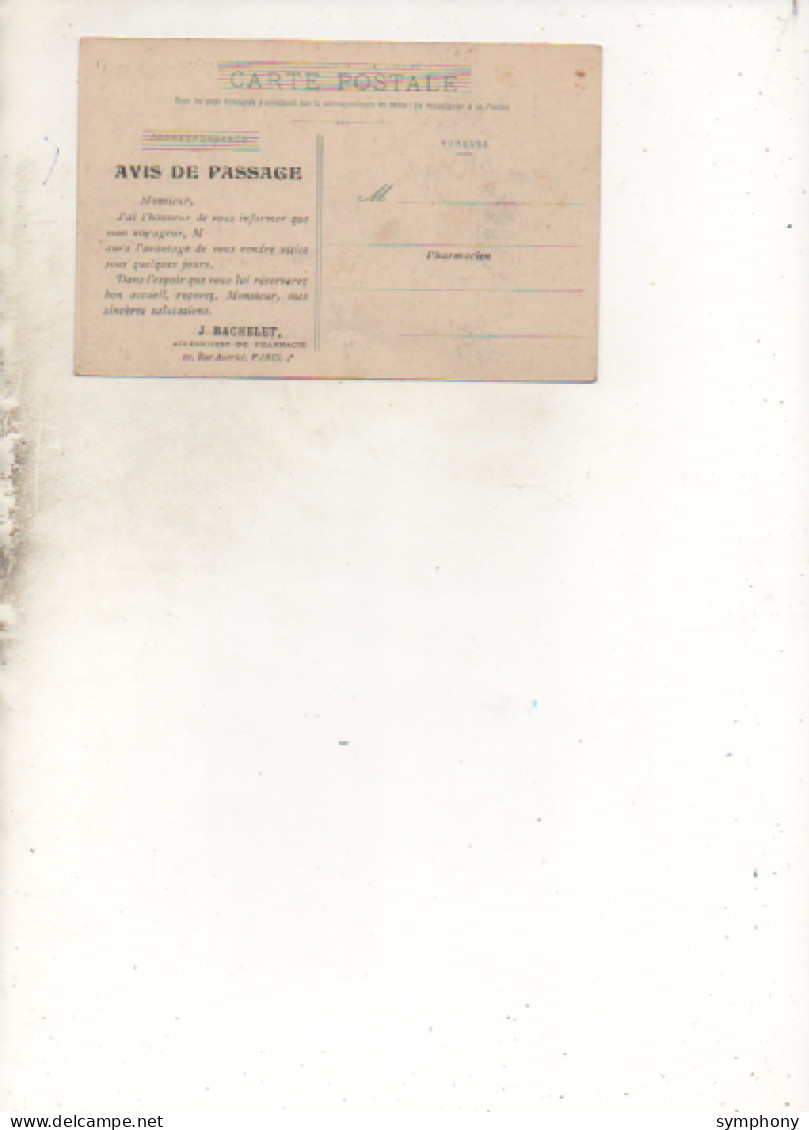 75. CPA - PARIS - Accessoires De Pharmacie Bachelet - 10 Rue Aubriot - Avis De Passage Sur CPA Boulogne - Carrefour Menu - Autres & Non Classés