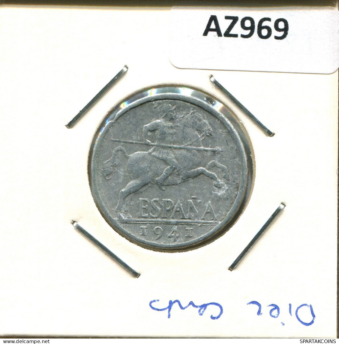 10 CENTIMOS 1941 SPANIEN SPAIN Münze #AZ969.D - 10 Centesimi