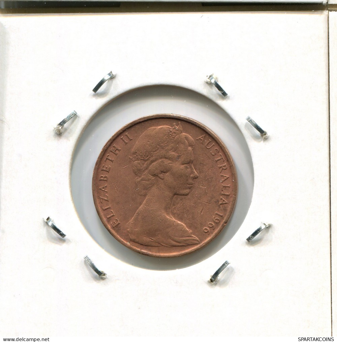 2 CENTS 1966 AUSTRALIEN AUSTRALIA Münze #AR286.D - 2 Cents