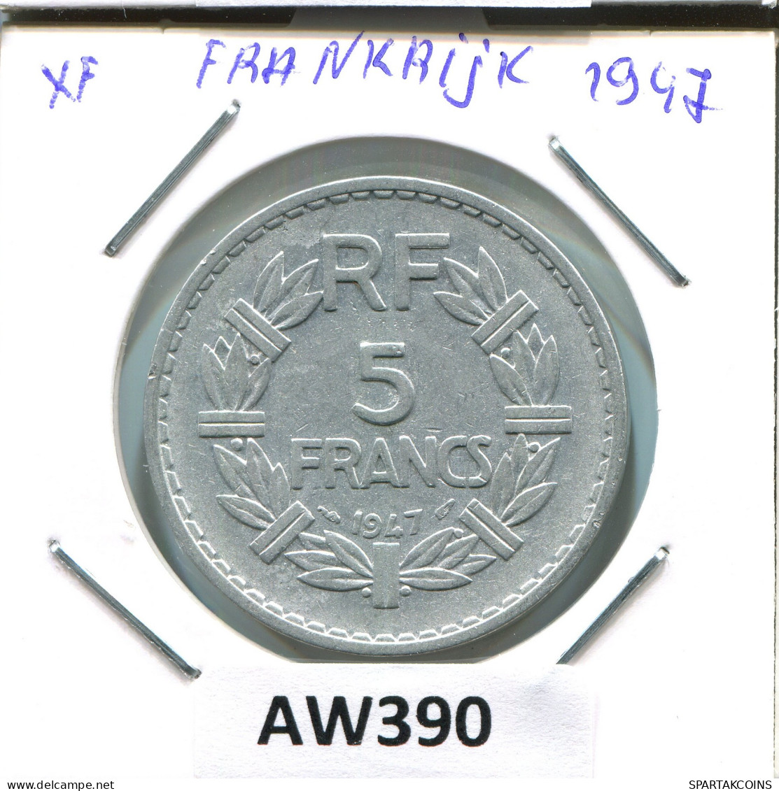 5 FRANCS 1947 FRANKREICH FRANCE Französisch Münze #AW390.D - 5 Francs