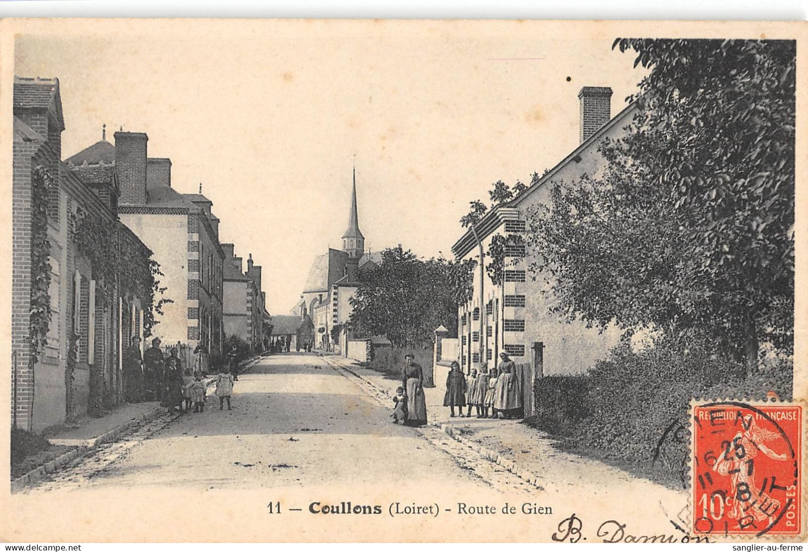 CPA 45 COULLONS ROUTE DE GIEN - Sonstige & Ohne Zuordnung