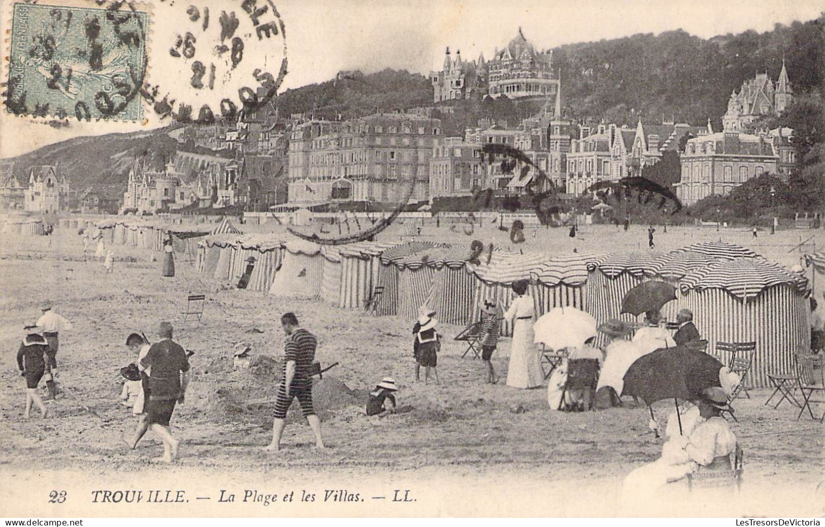 FRANCE - 14 - TROUVILLE - La Plage Et Les Villas - LL - Carte Postale Ancienne - Trouville