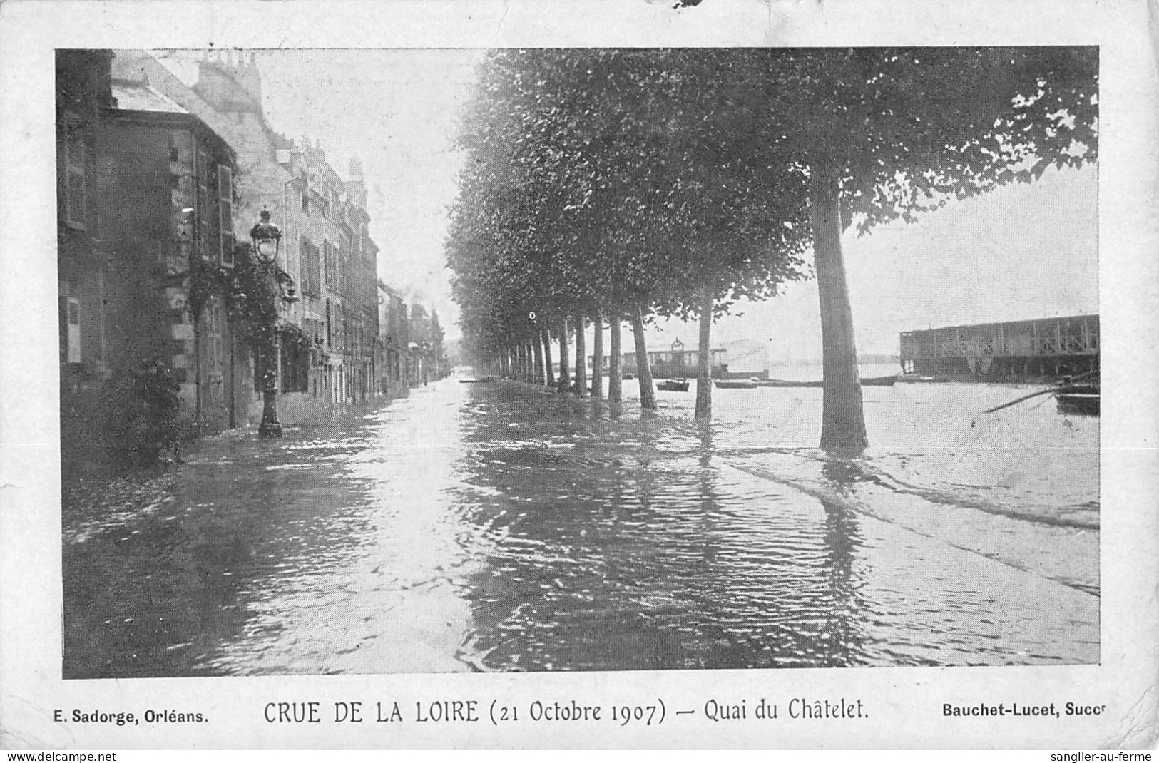 CPA 45 ORLEANS CRUE DE LA LOIRE 21 OCT 1907 QUAI DU CHATELET - Orleans