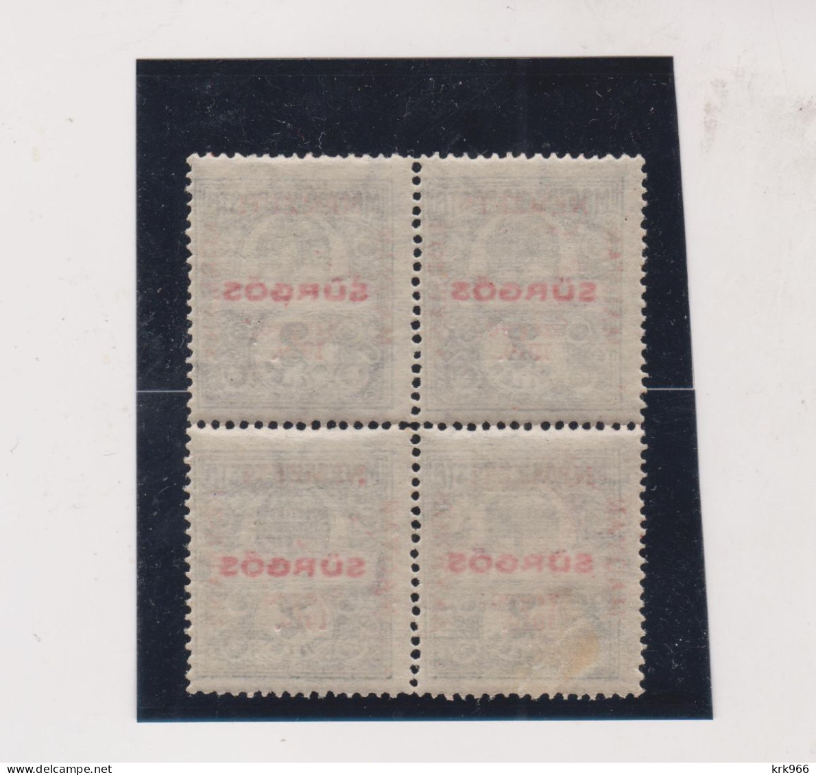 HUNGARY 1919 SZEGED SZEGEDIN Locals  Mi 2 Bloc Of 4 Hinged / MNH - Emissioni Locali