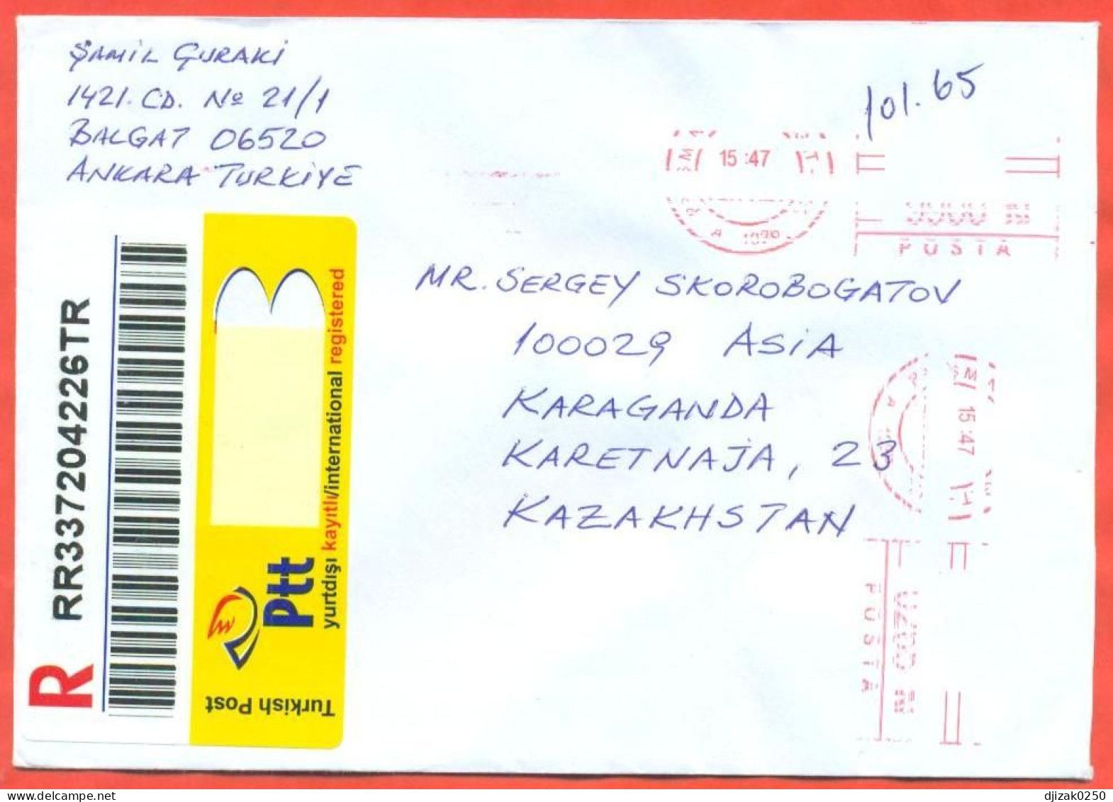 Turkey 2023.The Envelope Passed The Mail. - Lettres & Documents