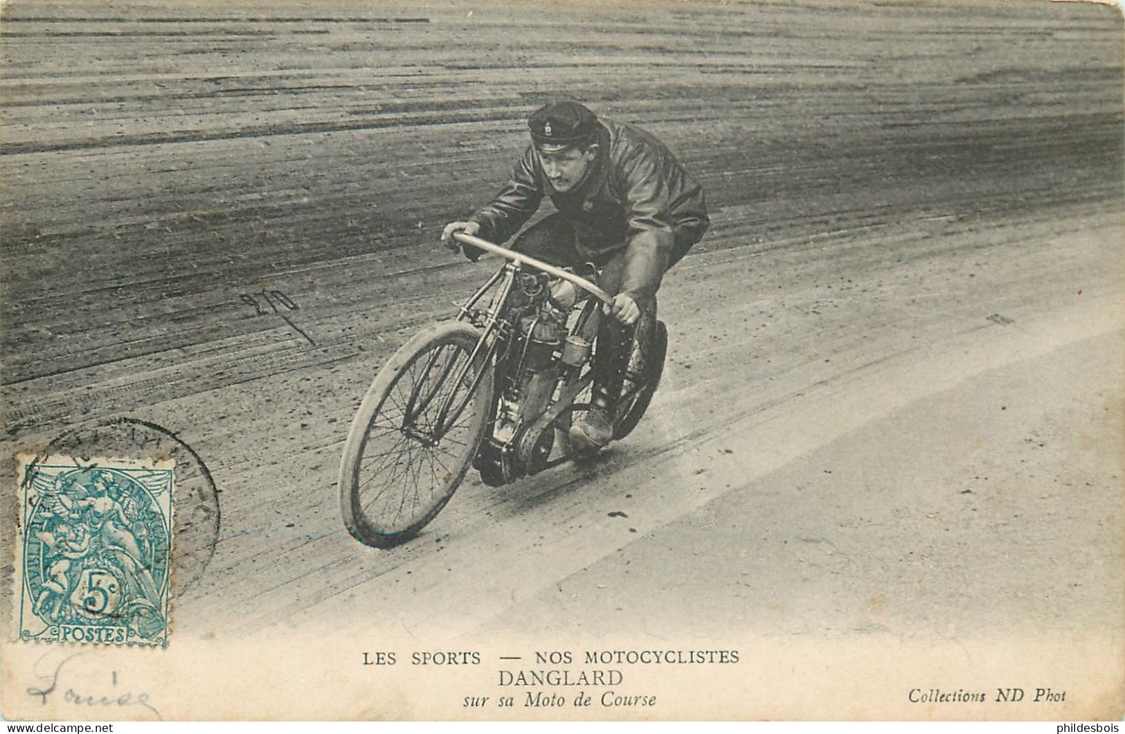 LES SPORTS  ( Moto )  Nos MOTOCYCLISTES  DANGLARD Sur Sa Moto De Course - Motorcycle Sport