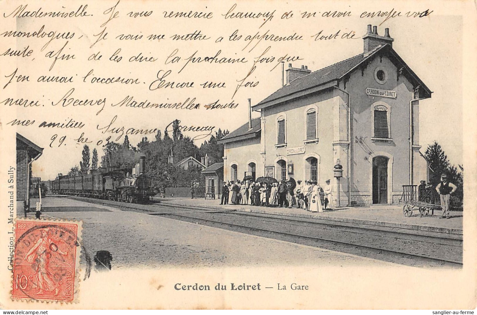 CPA 45 CERDON DU LOIRET LA GARE / TRAIN - Sonstige & Ohne Zuordnung