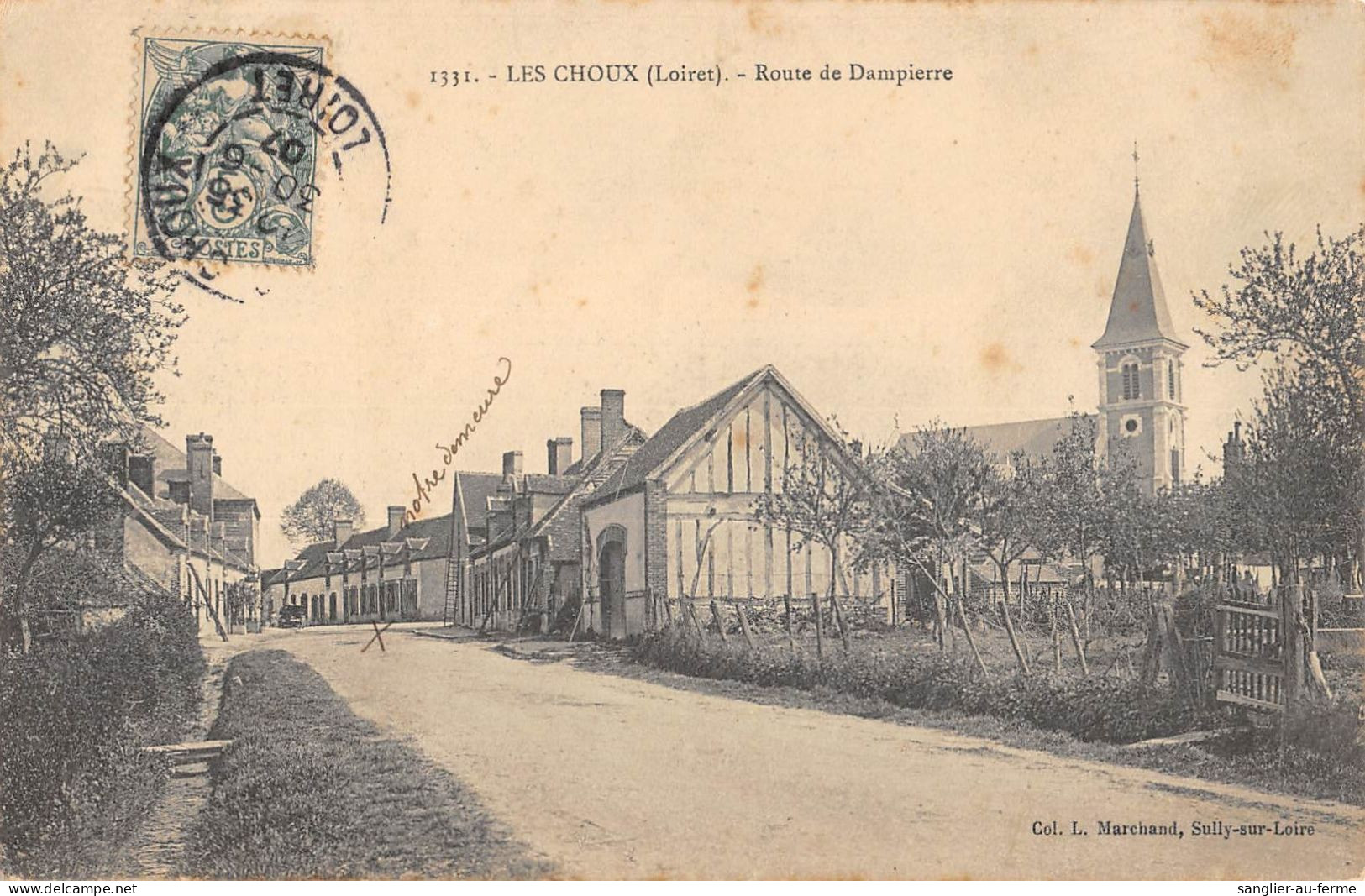 CPA 45 LES CHOUX ROUTE DE DAMPIERRE - Andere & Zonder Classificatie