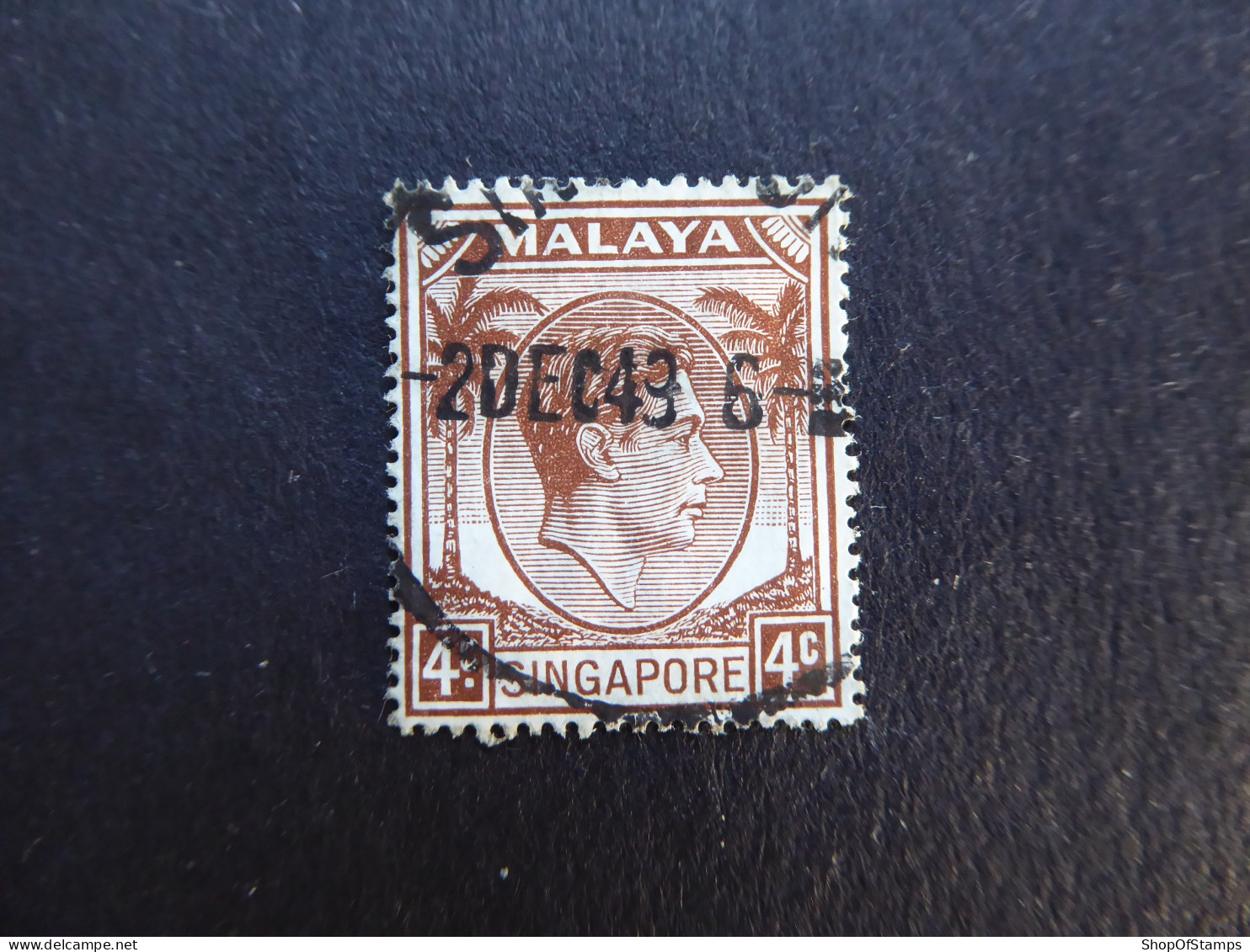 MALAYA SINGAPORE SG Postmark 2 Dec 49 - Malaya (British Military Administration)