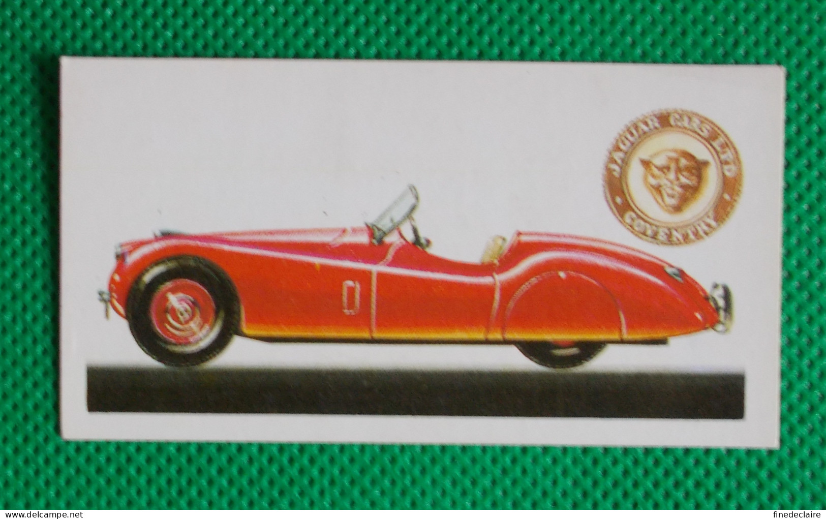 Trading Card - Brooke Bond Tea- History Of The Motor Car - 1948 Jaguar XK120 "G.B." - (6,8 X 3,7)-Série 50 - N° 42 - Moteurs