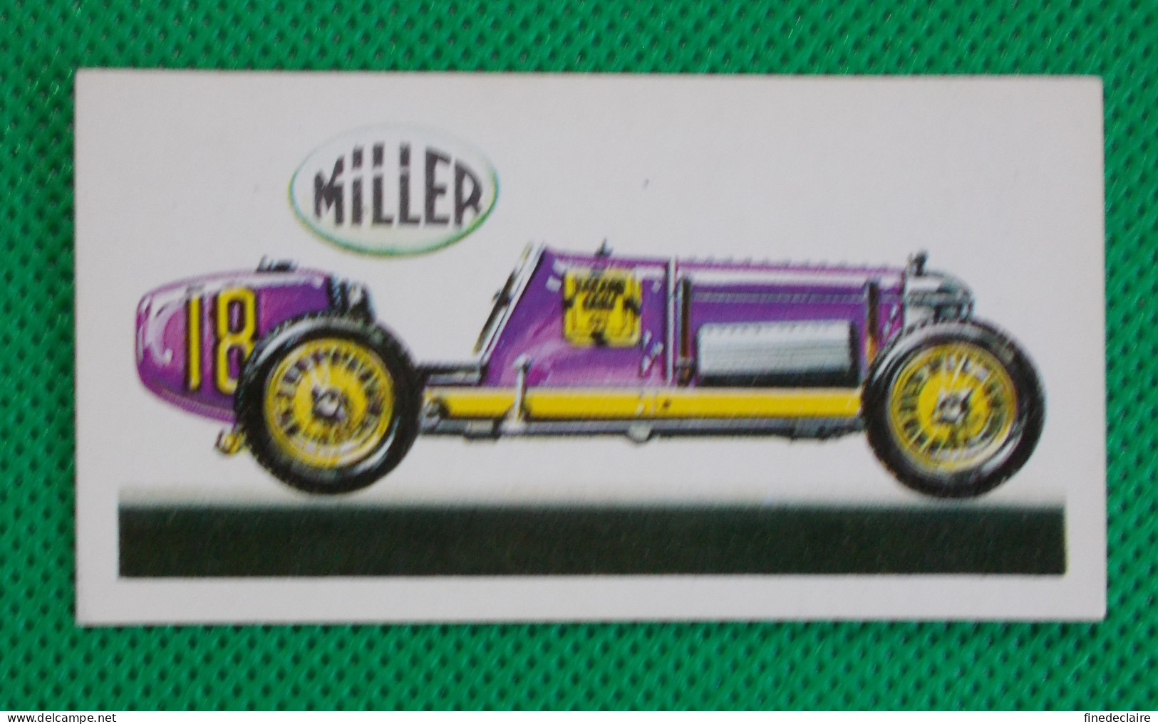 Trading Card - Brooke Bond Tea- History Of The Motor Car - 1928 Miller Front Wheel Drive - (6,8 X 3,7)-Série 50 - N° 30 - Auto & Verkehr
