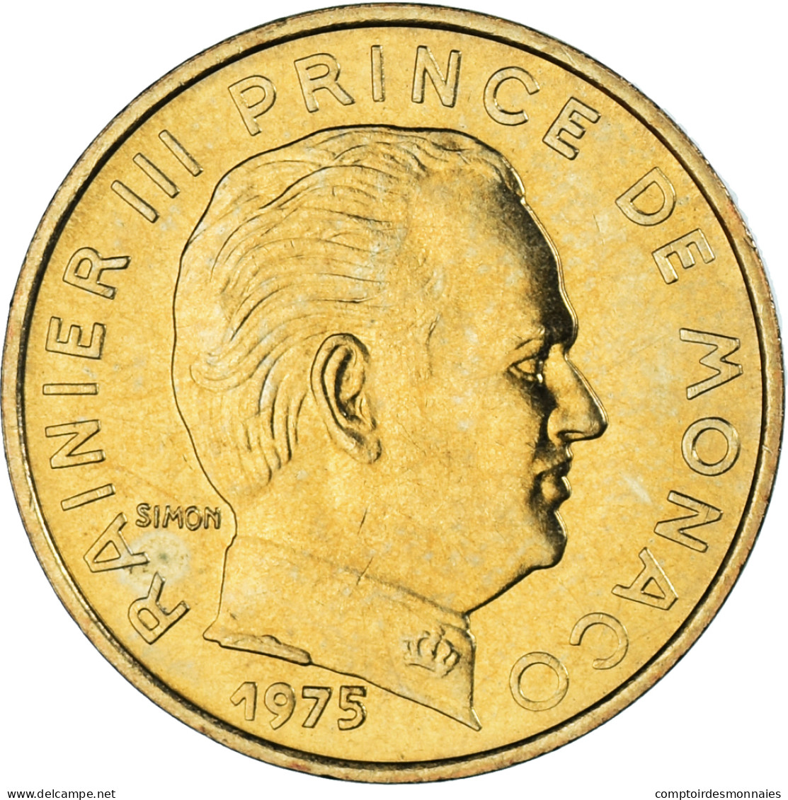 Monnaie, Monaco, Rainier III, 10 Centimes, 1975, Prince De Monaco, TTB - 1960-2001 Nouveaux Francs