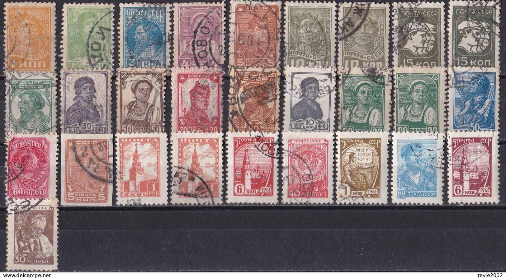 Sowjetunion UdSSR CCCP - Lot Freimarken Ab 1929 - Gestempelt Used - Colecciones