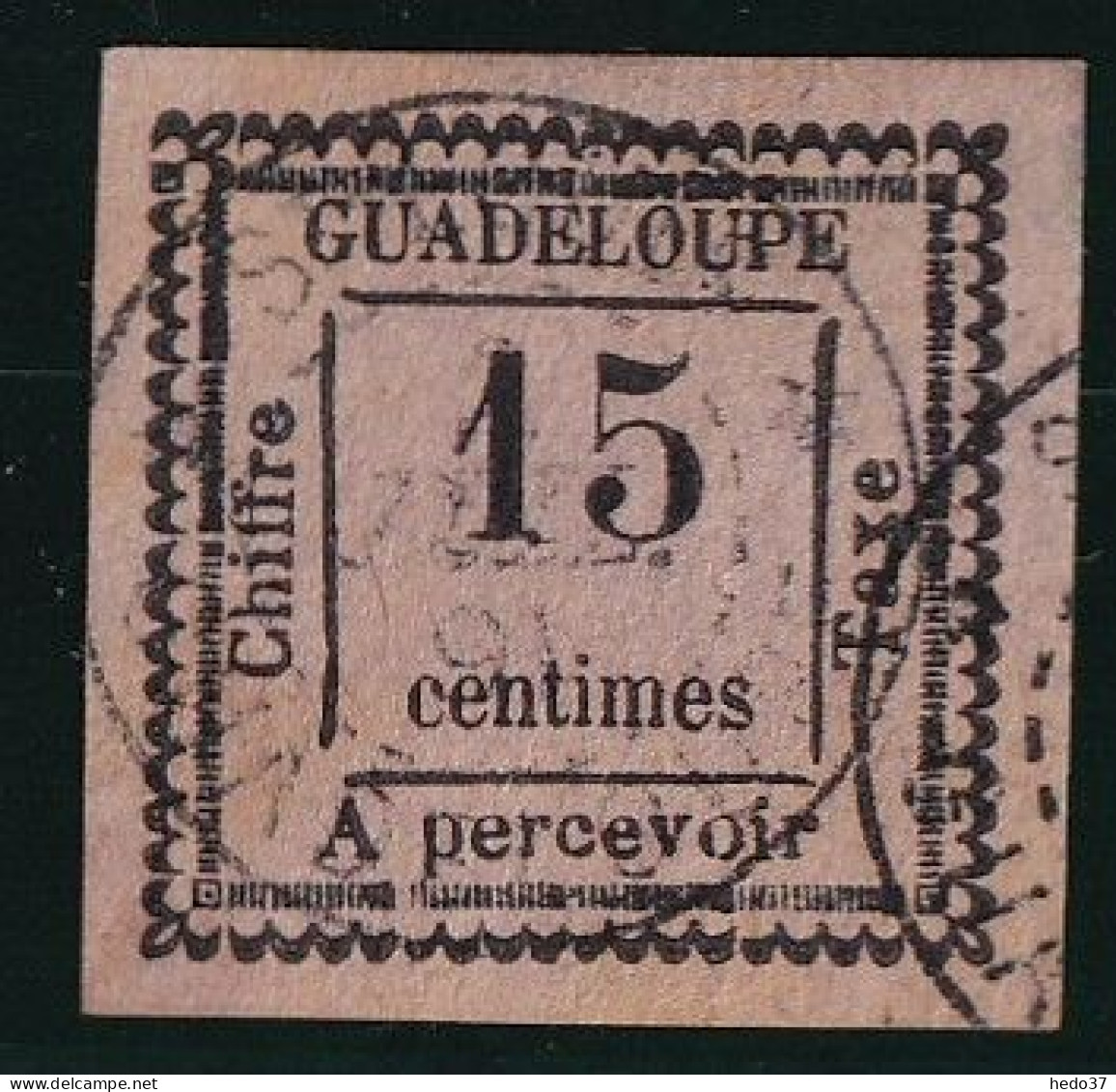 Guadeloupe Taxe N°8 - Variété "Centimes" 9mm Au Lieu De 10,5 Mm - Oblitéré - TB - Impuestos