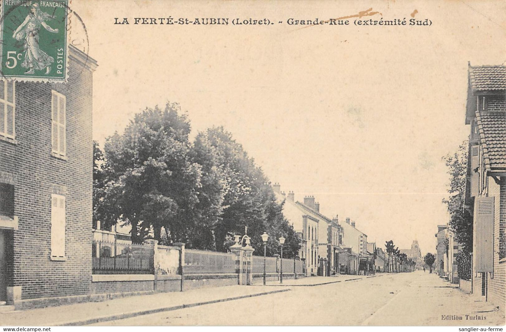 CPA 45 LA FERTE SAINT AUBIN GRANDE RUE EXTREMITE SUD - Altri & Non Classificati