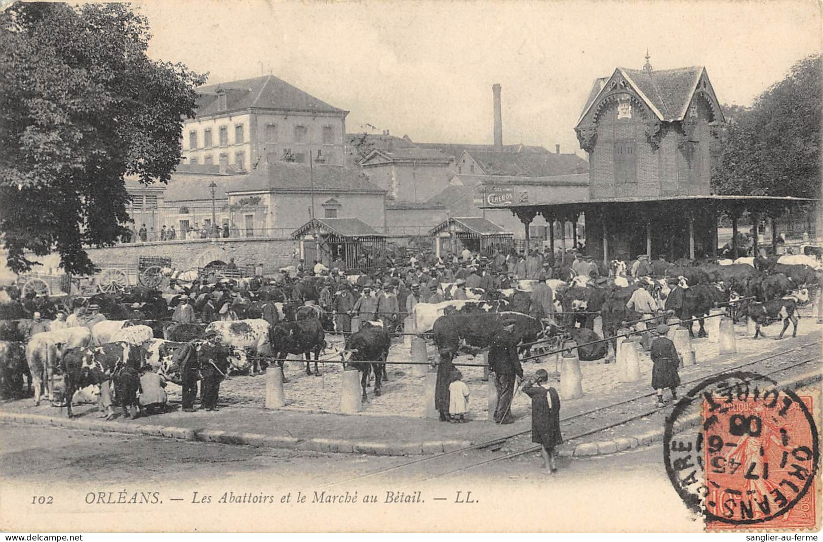 CPA 45 ORLEANS LES ABATTOIRS MARCHE AU BETAIL - Orleans