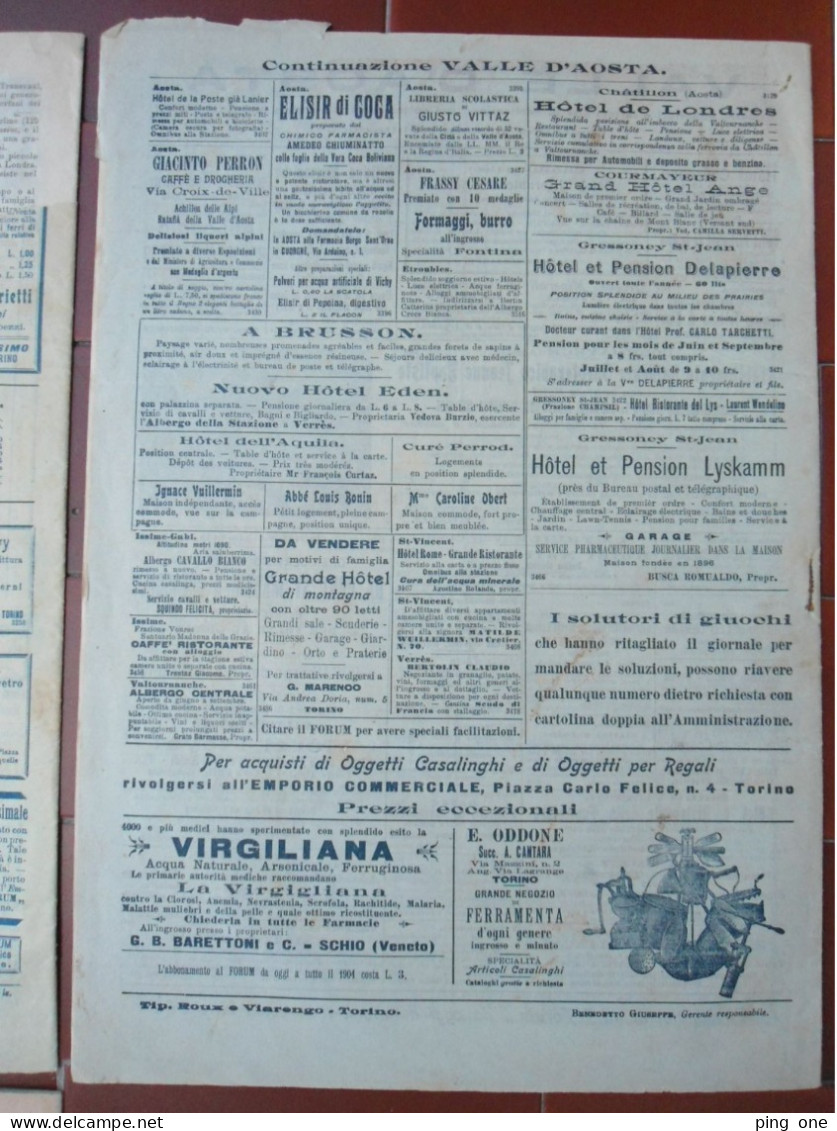 FORUM LOTTO 5 RIVISTE D'EPOCA ANNO IV 1904 NUMERI 18 19 28 29 38 ARTI SCIENZE INDUSTRIE COMMERCIO