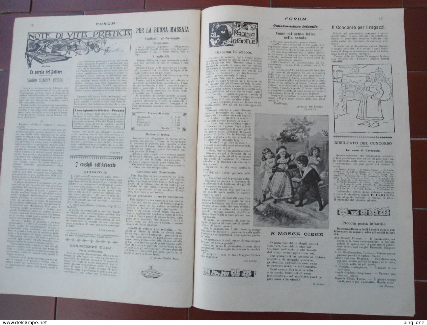 FORUM LOTTO 5 RIVISTE D'EPOCA ANNO IV 1904 NUMERI 18 19 28 29 38 ARTI SCIENZE INDUSTRIE COMMERCIO