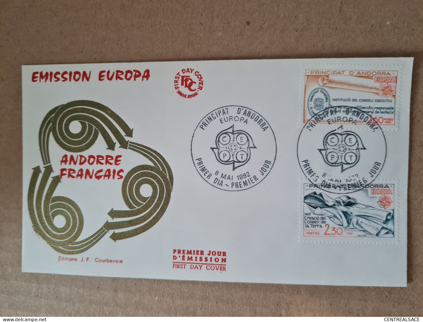 Lettre ANDORRE FDC 1982 EUROPA - Storia Postale