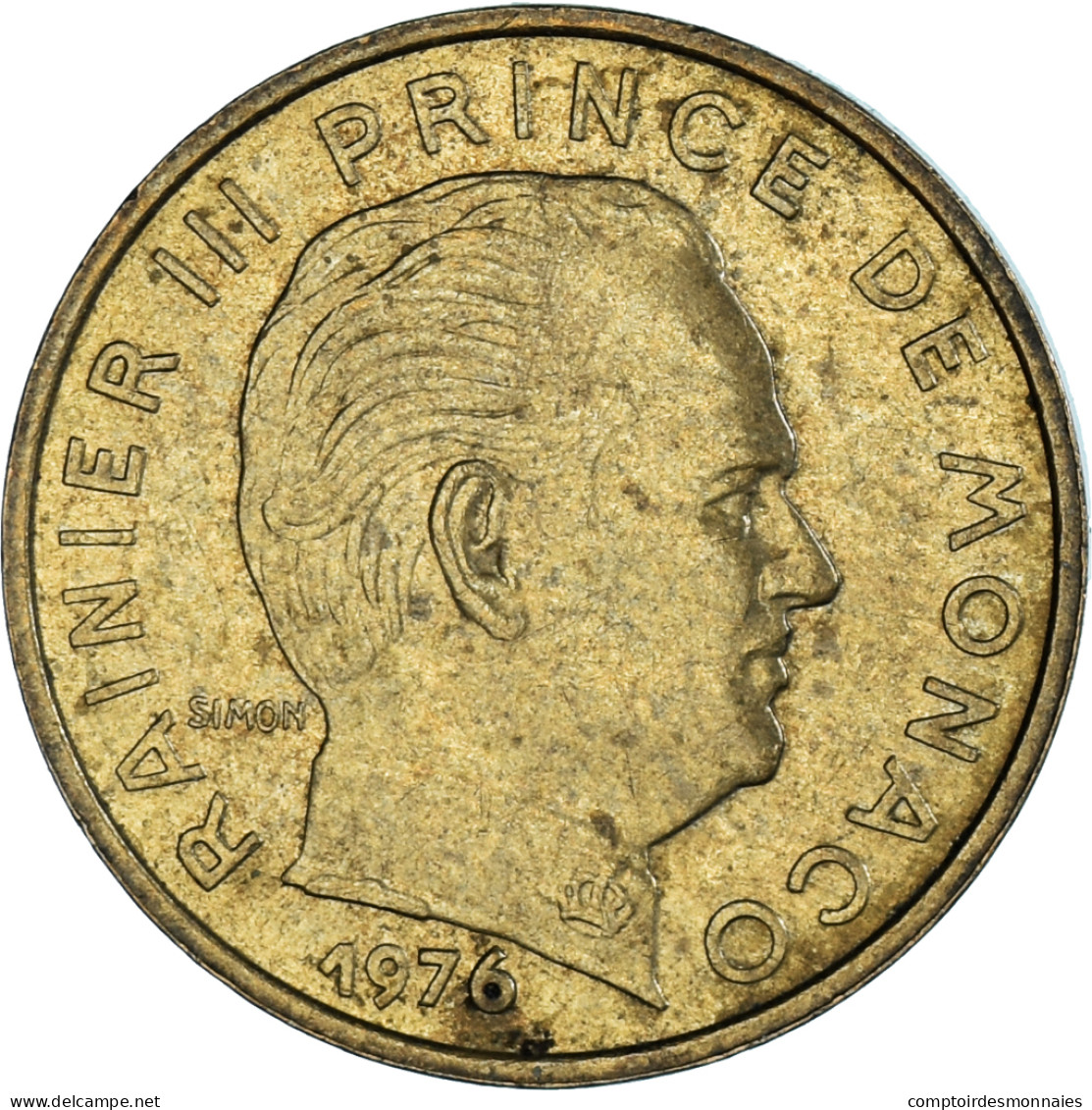 Monnaie, Monaco, Rainier III, 10 Centimes, 1976, TB, Bronze-Aluminium - 1960-2001 Nouveaux Francs