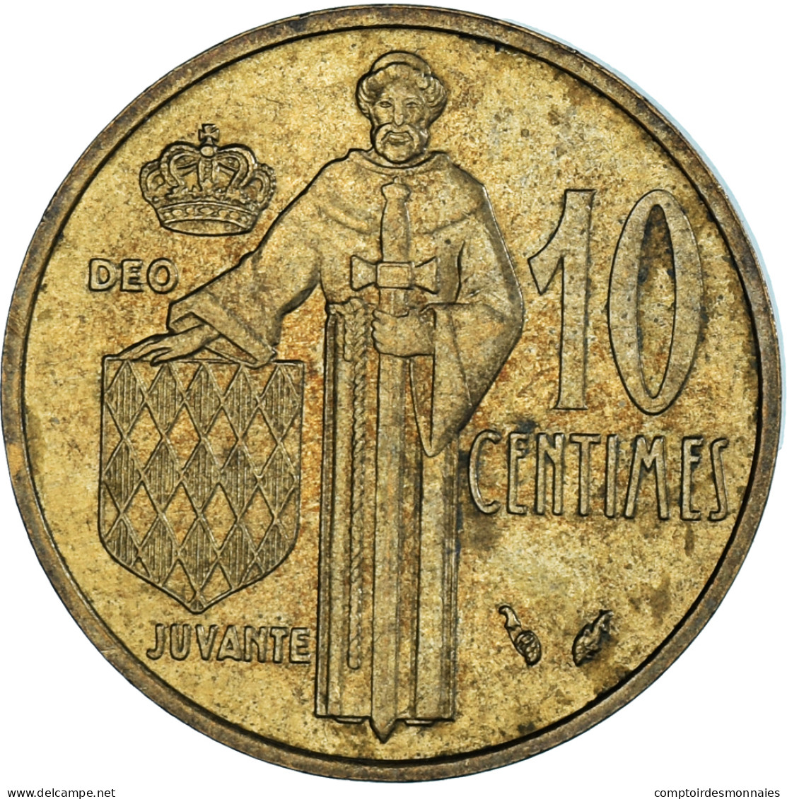 Monnaie, Monaco, Rainier III, 10 Centimes, 1976, TB, Bronze-Aluminium - 1960-2001 Nouveaux Francs
