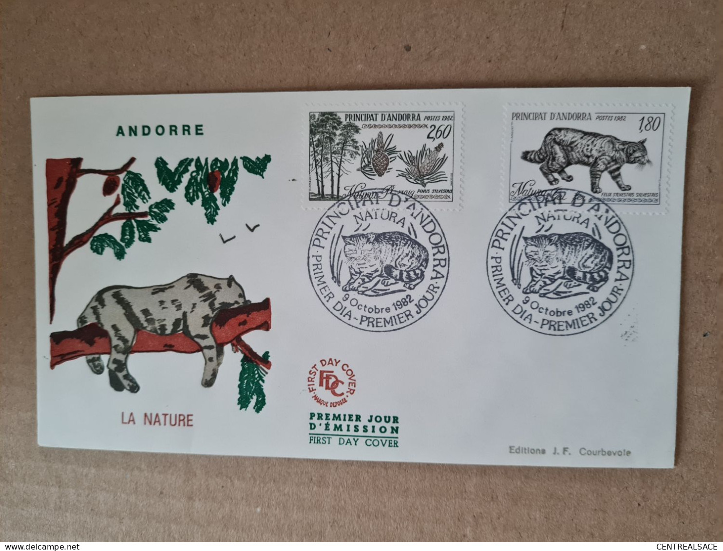 Lettre ANDORRE FDC 1982 LA NATURE - Covers & Documents
