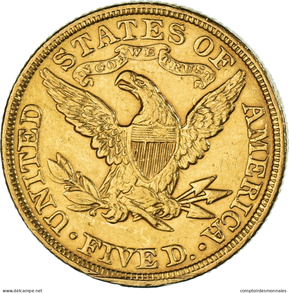 Monnaie, États-Unis, Coronet Head, $5, Half Eagle, 1894, Philadelphie, TTB+ - 5$ - Half Eagles - 1866-1908: Coronet Head (tête Couronnée)