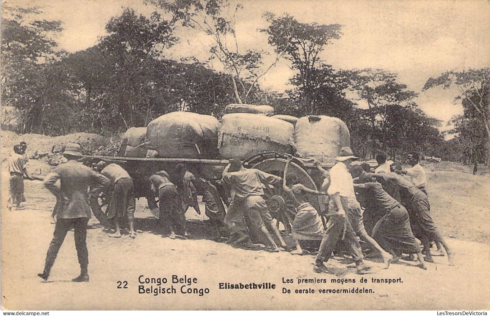 CONGO - ELISABETHVILLE - Les Premiers Moyens De Transport - Carte Postale Ancienne - Sonstige & Ohne Zuordnung