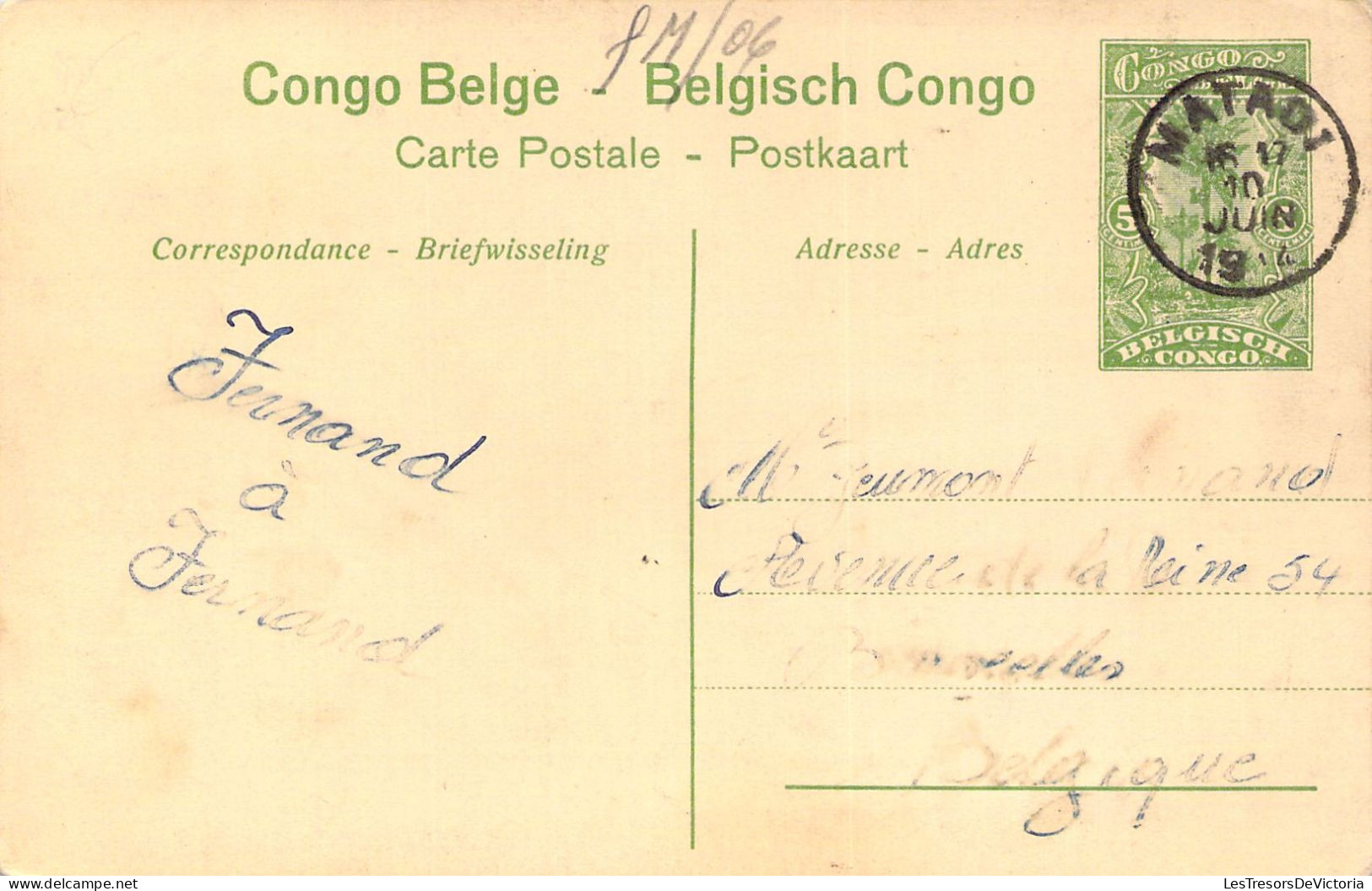 CONGO - Noirs Réunissant Du Bois Pour Le Chauffage Des Vapeurs - Carte Postale Ancienne - Altri & Non Classificati