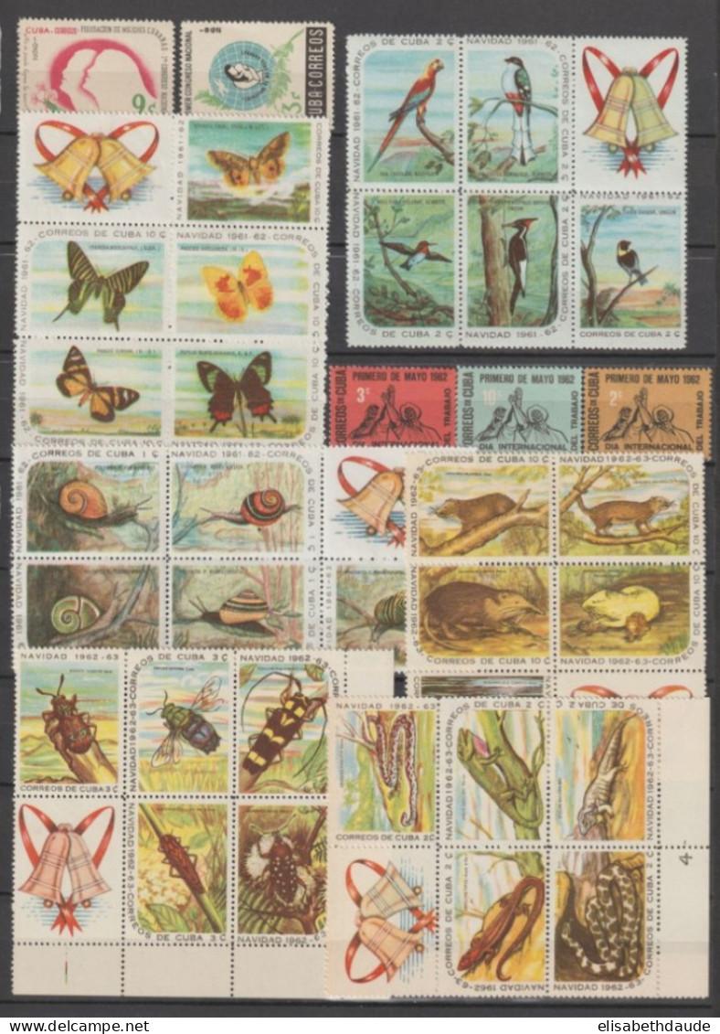 C UBA - 1959/1973 - COLLECTION 19 PAGES SERIES COMPLETES UNIQUEMENT AVEC AERIENS ! ** MNH - COTE YVERT = 934 EUR. - Verzamelingen & Reeksen