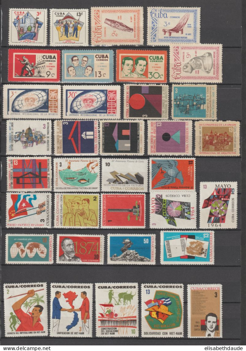 C UBA - 1959/1973 - COLLECTION 19 PAGES SERIES COMPLETES UNIQUEMENT AVEC AERIENS ! ** MNH - COTE YVERT = 934 EUR. - Collections, Lots & Séries