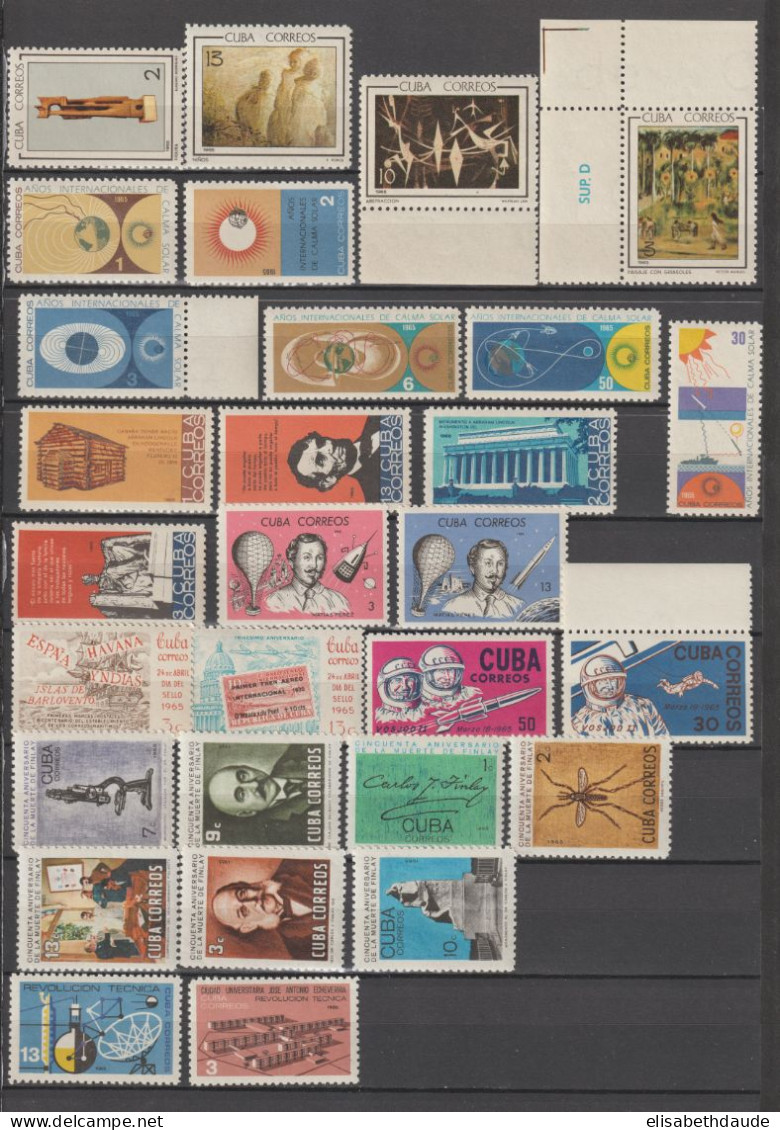 C UBA - 1959/1973 - COLLECTION 19 PAGES SERIES COMPLETES UNIQUEMENT AVEC AERIENS ! ** MNH - COTE YVERT = 934 EUR. - Collections, Lots & Séries