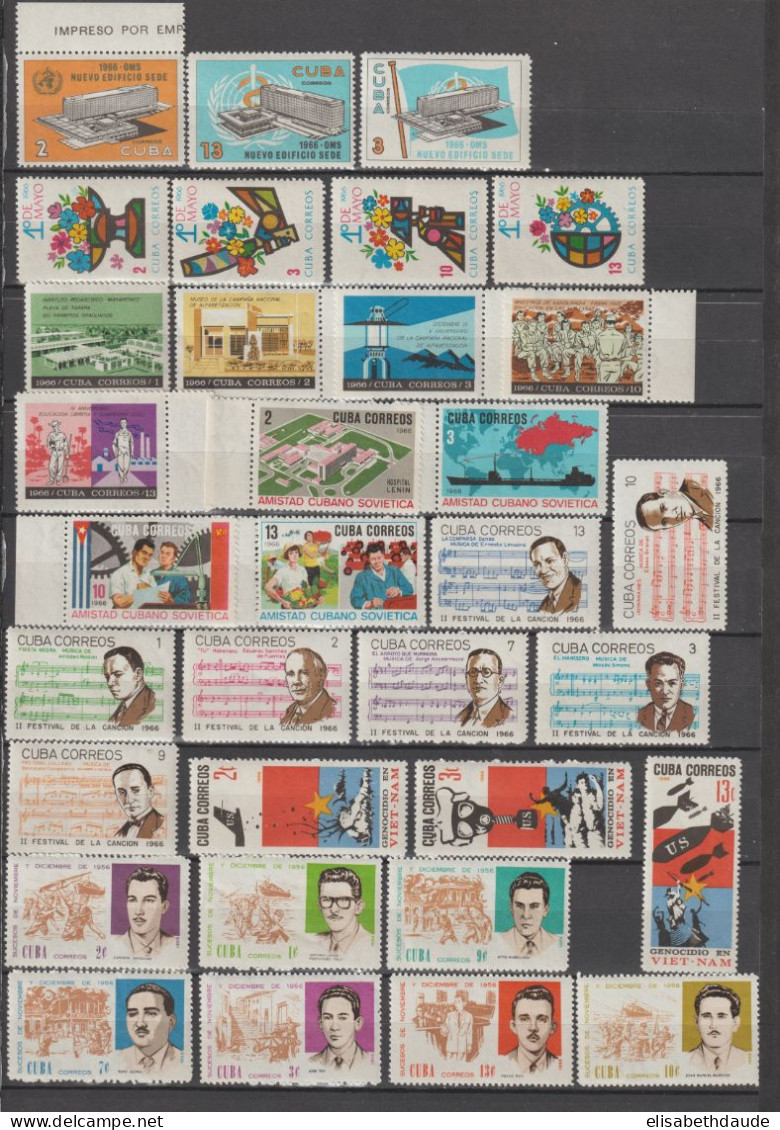 C UBA - 1959/1973 - COLLECTION 19 PAGES SERIES COMPLETES UNIQUEMENT AVEC AERIENS ! ** MNH - COTE YVERT = 934 EUR.