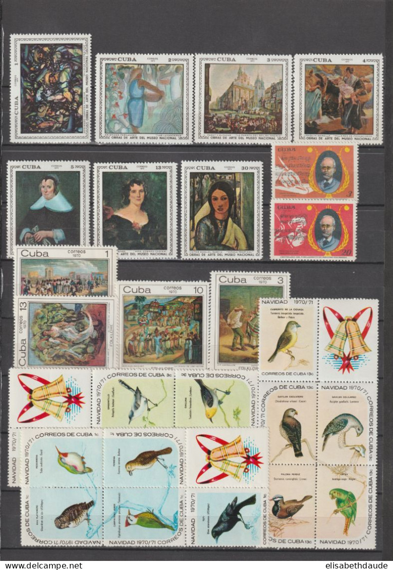 C UBA - 1959/1973 - COLLECTION 19 PAGES SERIES COMPLETES UNIQUEMENT AVEC AERIENS ! ** MNH - COTE YVERT = 934 EUR.